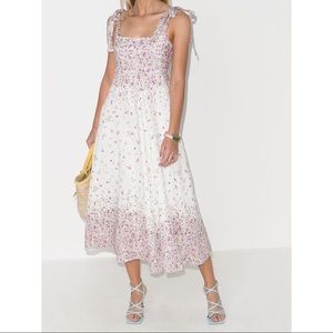 Zimmermann Carnaby Floral Linen Midi Dress